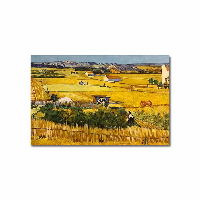 Wallity Cuadro sobre lienzo La cosecha de Vincent Van Gogh 45 x 70 cm